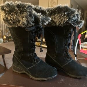 Sporto Black Faux Fur Boots